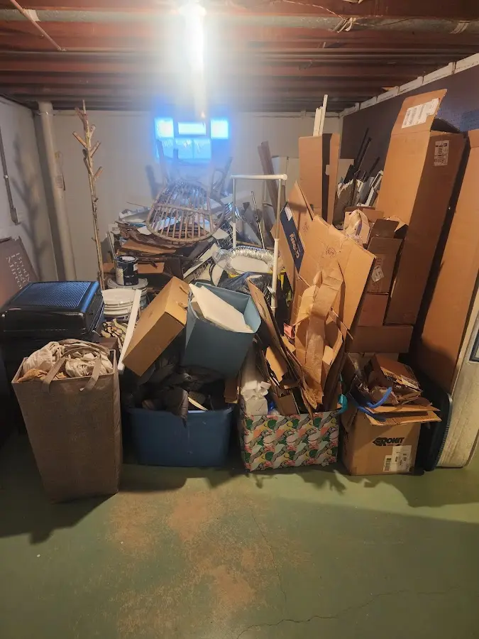 Roll-off dumpster container at job site for Roll Off Dumpster Rental in Leesylvania